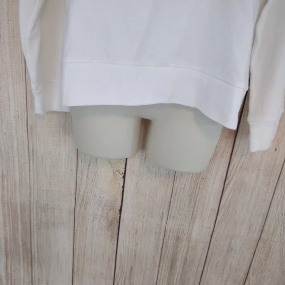 LRL Ralph Lauren white & navy blue pullover sweatshirt hoodie large - Picture 9 of 12